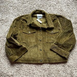 Madewell Large brown cropped corduroy jacket